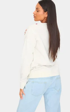 PrettyLittleThing Oversized Sweaters*Maternity Bow Detail Oversized Christmas Sweater