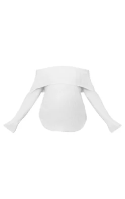 PrettyLittleThing Knitted Tops*Maternity Rib Knit Bandeau Long Sleeve Top