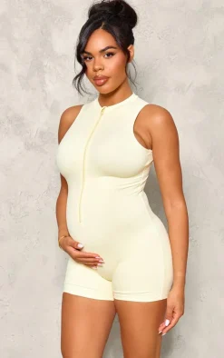 PrettyLittleThing Unitards*Maternity Snatched Sculpt Zip Up Sleeveless Unitard