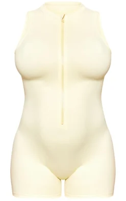 PrettyLittleThing Unitards*Maternity Snatched Sculpt Zip Up Sleeveless Unitard