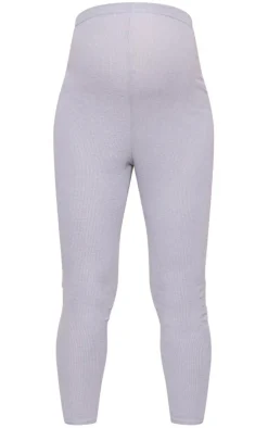 PrettyLittleThing Maternity Brushed Rib Leggings Grey