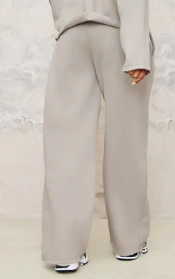 Outlet PrettyLittleThing Maternity Fleeceback Wide Leg Sweatpants Grey