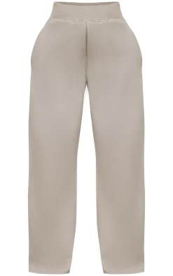 Outlet PrettyLittleThing Maternity Fleeceback Wide Leg Sweatpants Grey