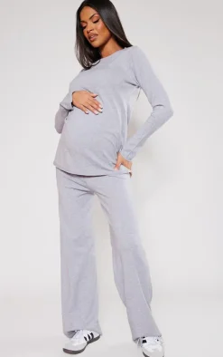 PrettyLittleThing Sweaters*Maternity Knitted Crew Neck Sweatshirt