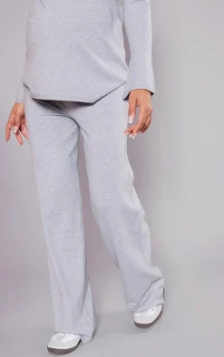 Maternity Grey Knitted Wide Leg Pants