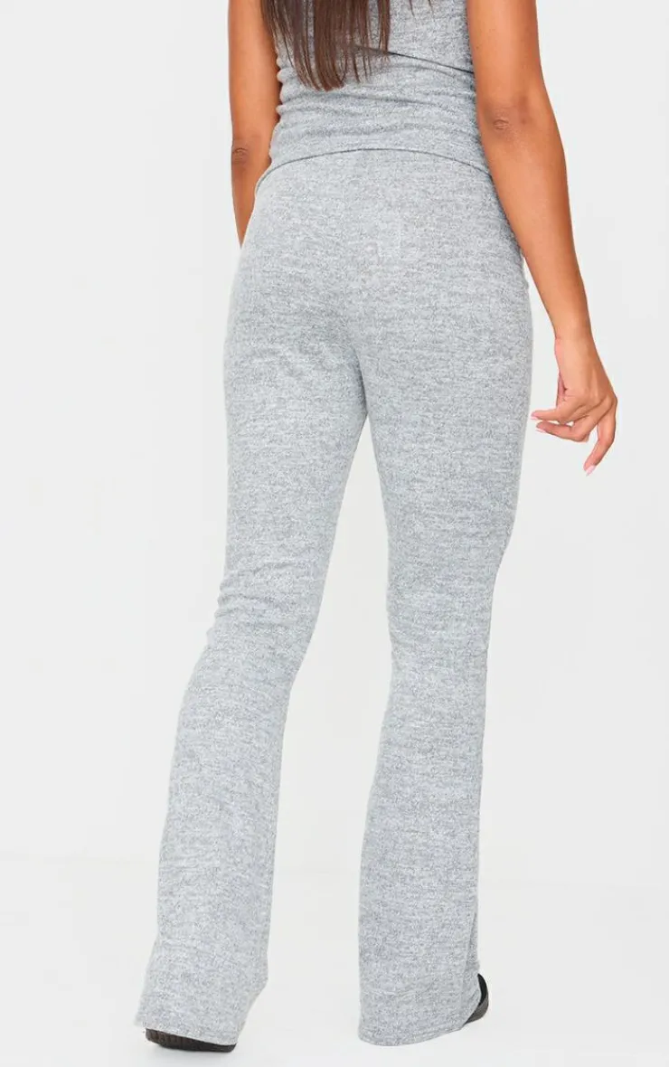 New PrettyLittleThing Maternity Brushed Flared Pants Grey Marl