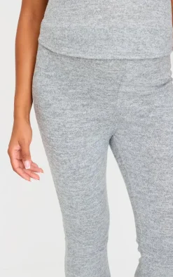 New PrettyLittleThing Maternity Brushed Flared Pants Grey Marl
