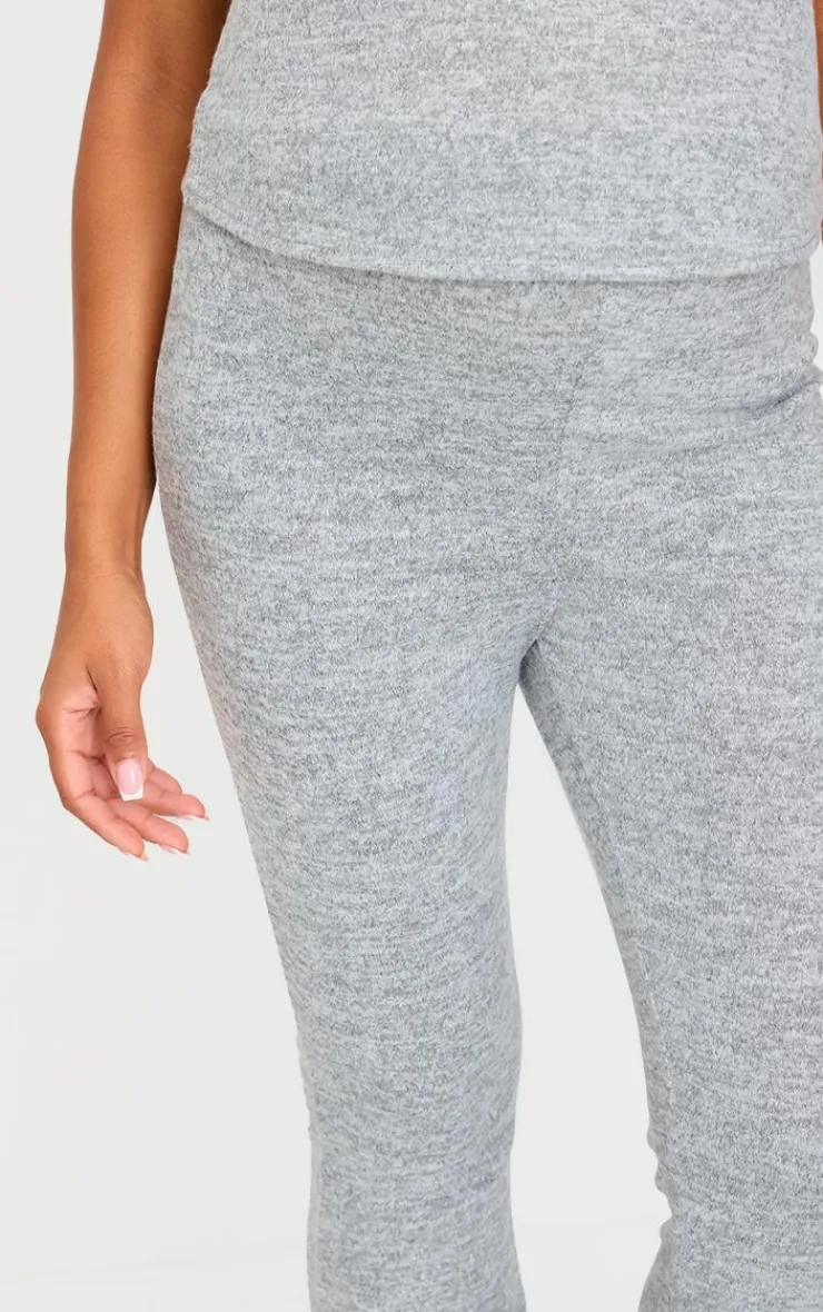 New PrettyLittleThing Maternity Brushed Flared Pants Grey Marl