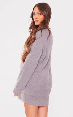 PrettyLittleThing Sweater Dresses*Maternity Fluffy Knitted Sweater Dress
