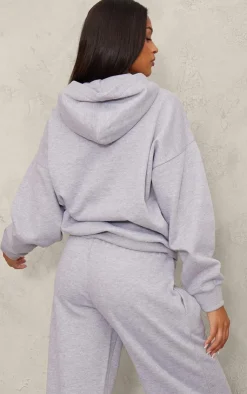 Sale PrettyLittleThing Maternity Mama Printed Hoodie Grey Marl