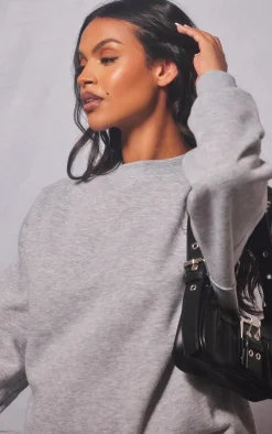 PrettyLittleThing Grey Sweatsuits*Maternity Oversized Basic Sweatshirt