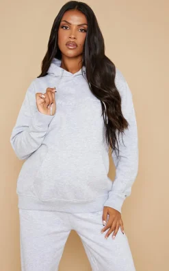 Discount PrettyLittleThing Maternity Embroided Hoodie Grey