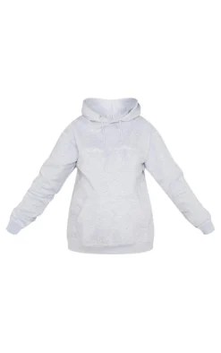 Discount PrettyLittleThing Maternity Embroided Hoodie Grey