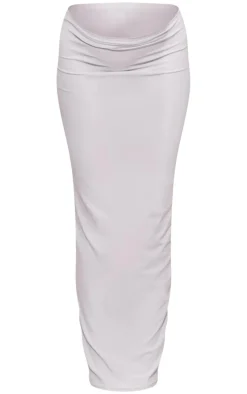 New PrettyLittleThing Maternity Soft Touch Maxi Length Skirt Grey