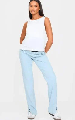 Maternity Split Hem Jeans-PrettyLittleThing Outlet
