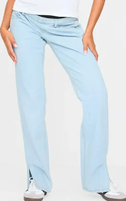 Maternity Split Hem Jeans-PrettyLittleThing Outlet