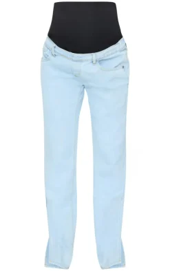 Maternity Split Hem Jeans-PrettyLittleThing Outlet