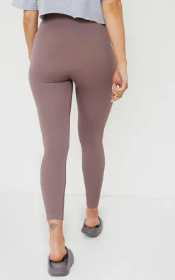 PrettyLittleThing Snatched*Maternity Contour Bump Support Ribbed Leggings