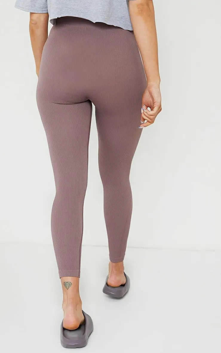 PrettyLittleThing Snatched*Maternity Contour Bump Support Ribbed Leggings
