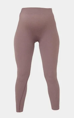 PrettyLittleThing Snatched*Maternity Contour Bump Support Ribbed Leggings