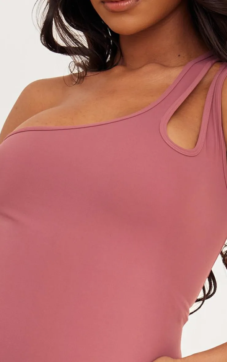 PrettyLittleThing Snatched*Maternity Snatched Sculpt One Shoulder Cut Out Detail Mini Dress