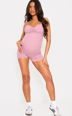 PrettyLittleThing Unitards*Maternity Snatched Sculpt Ruched Front Detail Unitard