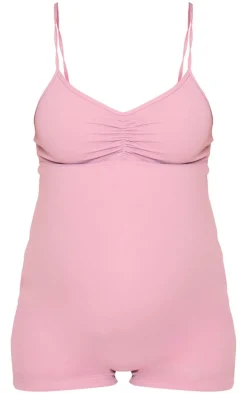 PrettyLittleThing Unitards*Maternity Snatched Sculpt Ruched Front Detail Unitard