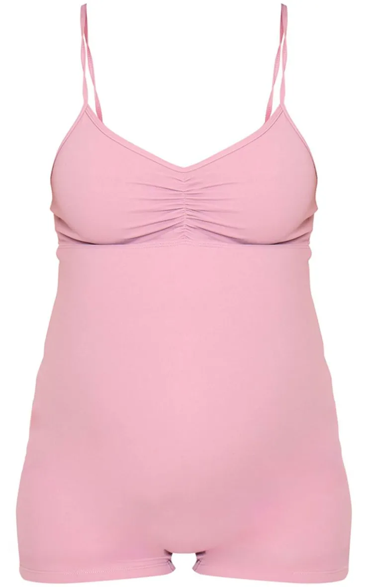 PrettyLittleThing Unitards*Maternity Snatched Sculpt Ruched Front Detail Unitard