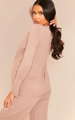 PrettyLittleThing Knitted Tops*Maternity Knitted Crew Neck Sweatshirt