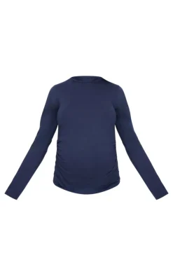 PrettyLittleThing T-Shirts*Maternity Crew Neck Long Sleeve Fitted Top