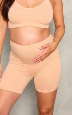 Maternity Nude Seamless Over The Bump Shorts