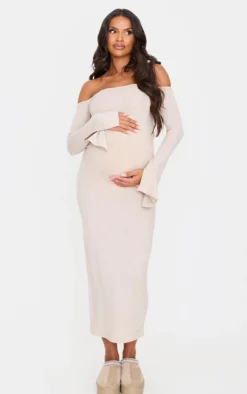 Maternity Brushed Midaxi Dress-PrettyLittleThing Sale