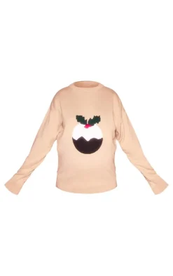 PrettyLittleThing Oversized Sweaters*Maternity Christmas Pudding Oversized Christmas Sweater