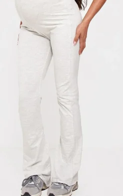 Maternity Oatmeal Marl Hem Flared Pants