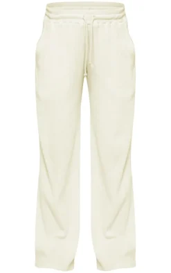 Best PrettyLittleThing Maternity Waffle Textured Flared Pants Oatmeal
