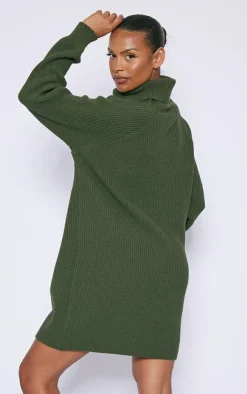 PrettyLittleThing Sweater Dresses*Maternity High Neck Oversized Sweater Dress