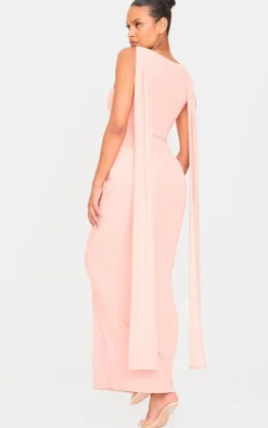 Maternity Slinky Drape Detail Maxi Dress-PrettyLittleThing Outlet