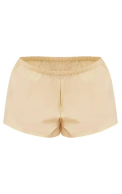 Sale PrettyLittleThing Maternity Poplin Low Rise Shorts Sage