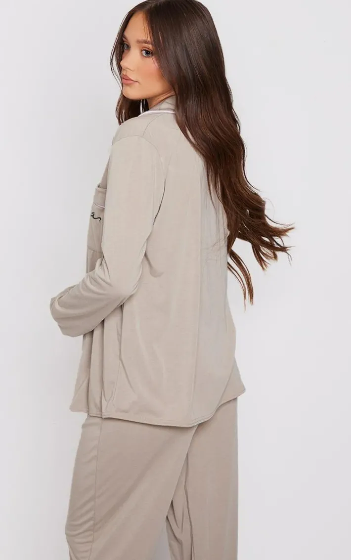 Maternity Sand Mama Long Sleeved PJ Top