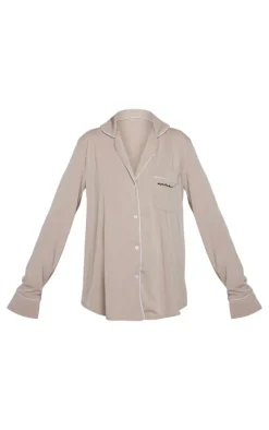 Maternity Sand Mama Long Sleeved PJ Top