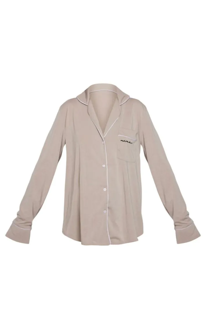 Maternity Sand Mama Long Sleeved PJ Top