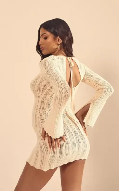 Maternity Knitted Scoop Neck Mini Dress-PrettyLittleThing Sale
