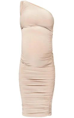 Maternity Slinky One Shoulder Maxi Dress-PrettyLittleThing Sale