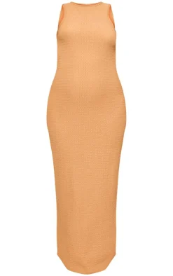 Maternity Textured Sleeveless Maxi Dress-PrettyLittleThing