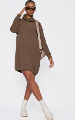 PrettyLittleThing Sweater Dresses*Maternity Oversized High Neck Sweater Dress