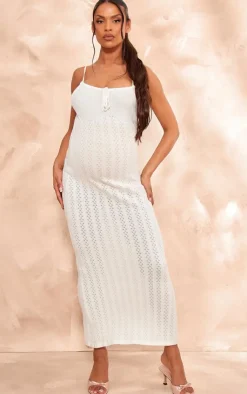 Maternity Pattern Knit Maxi Dress-PrettyLittleThing Hot