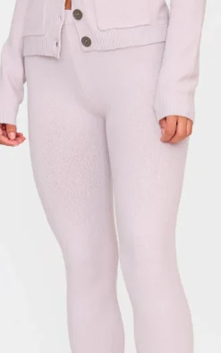 PrettyLittleThing Basic Knit Leggings Mauve
