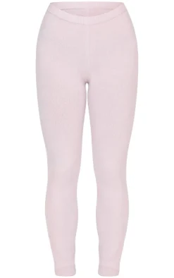 PrettyLittleThing Basic Knit Leggings Mauve