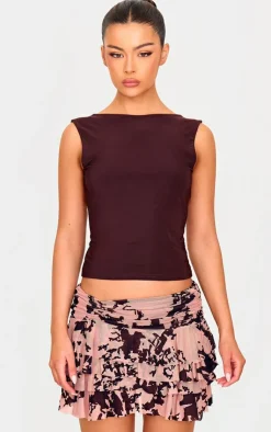 Devore Frilly Ruched Front Mini Skirt-PrettyLittleThing New