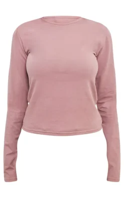 PrettyLittleThing T-Shirts*Premium Cotton Long Sleeve Fitted T-shirt